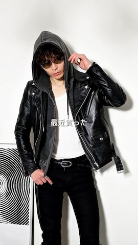 JOHN LAWRENCE SULLIVANのライダースジャケットを使ったTsuguya/KwonSayaさんのファッション動画