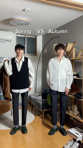 ローファーを使ったTsuguya/KwonSayaさんのファッション動画