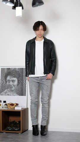 VINTAGEのライダースジャケットを使ったTsuguya/KwonSayaさんのファッション動画