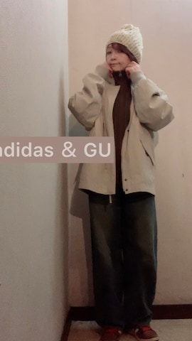 「アイテム（ジャージ）」を使った、miya さん（レディース・156cm）の秋コーディネート