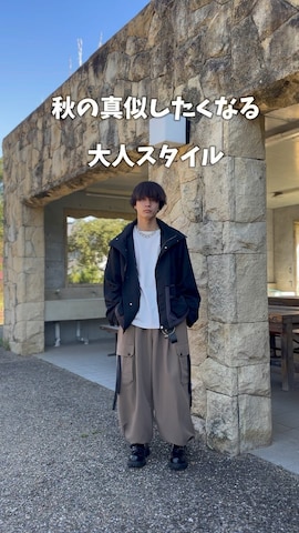 マウンテンパーカーを使ったuchiさんのファッション動画