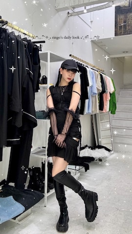 「アイテム（手袋）」を使った、rimgoさん（レディース・158cm）の夏コーディネート