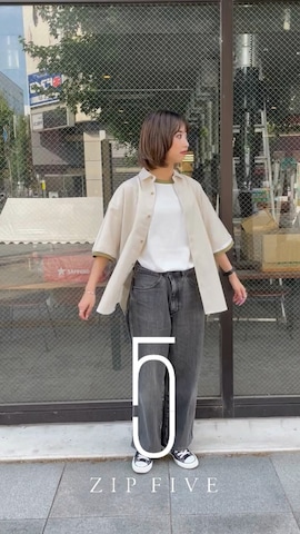 ZIP FIVEのシャツ/ブラウスを使ったZIP FIVE【Official】さんのファッション動画