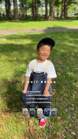 「JDBのアイテム（キャップ）」を使った、ma-kunさん（キッズ・100cm）の春コーディネート