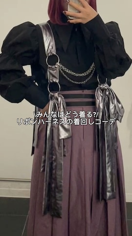 「アイテム（サスペンダー）」を使った、MIHOさん（レディース・153cm）の冬コーディネート