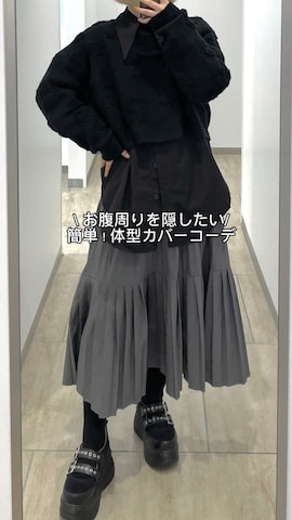 「JUNOAH（ジュノア）のアイテム」を使った、MIHOさん（レディース・153cm）の春コーディネート