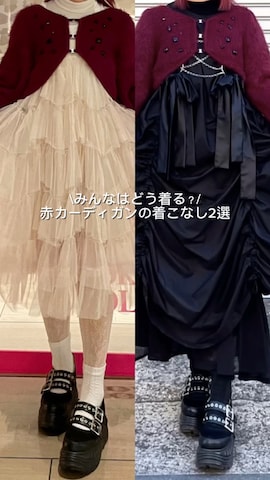 「アイテム（サスペンダー）」を使った、MIHOさん（レディース・153cm）の冬コーディネート