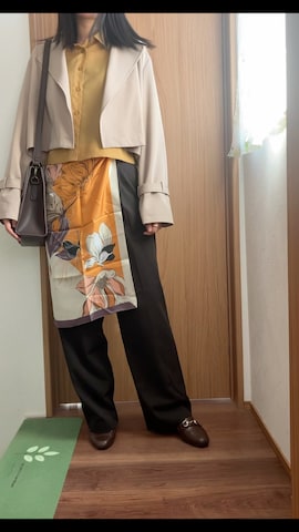 「アイテム（財布/小物）」を使った、和桜さん（レディース・162cm）の秋コーディネート