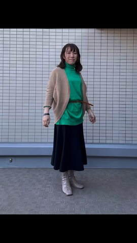 「アイテム（アイブロウ）」を使った、紗良さん（レディース・171cm）の冬コーディネート