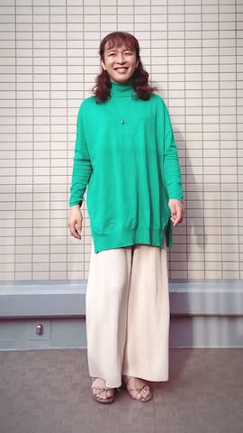 「アイテム（アイブロウ）」を使った、紗良さん（レディース・171cm）の春コーディネート