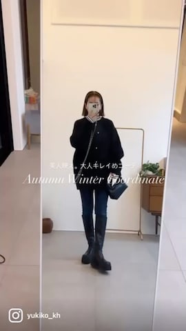 「ニットコート」｜「アイテム（ジャケット/アウター）」を使った、yukikoさん（レディース・161cm）の秋コーディネート