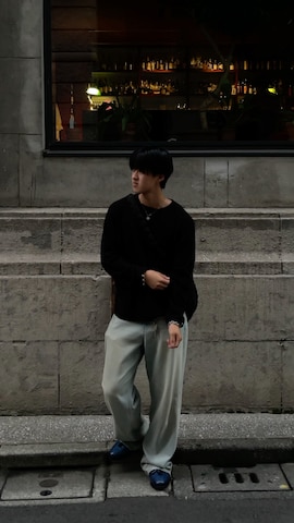 ローファーを使ったHarutoさんのファッション動画