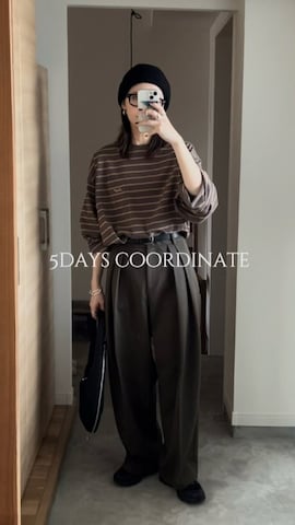 「アイテム（リング）」を使った、OKIRIさん（レディース・161cm）の冬コーディネート