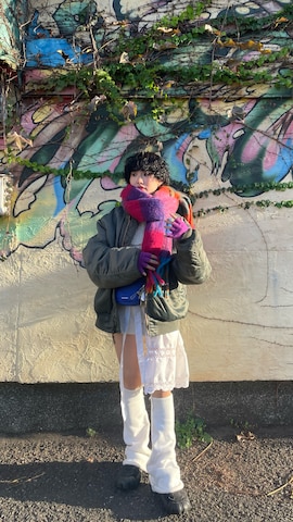 「アイテム（その他ビューティーグッズ）」を使った、星野りよんさん（レディース・152cm）の冬コーディネート