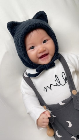 「アイテム（ロンパース）」を使った、KISA / SANAさん（キッズ・60cm）の秋コーディネート