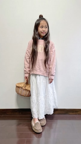 「アイテム（モカシン/デッキシューズ）」を使った、nikoさん（キッズ・127cm）の春コーディネート