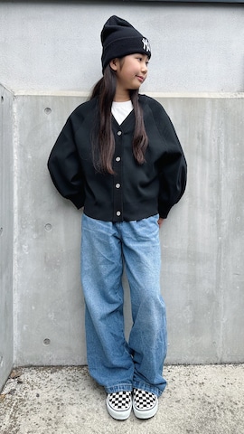 「アイテム（カーディガン/ボレロ）」を使った、nikoさん（キッズ・140cm）の冬コーディネート