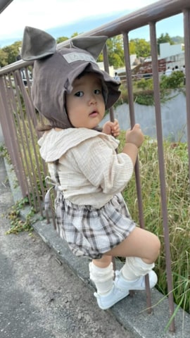 「アイテム（オールインワン・サロペット）」を使った、＊SK.HRR＊さん（キッズ・120cm）の秋コーディネート