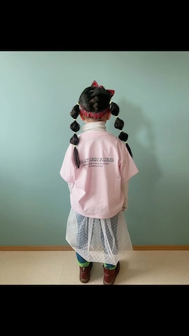 「アイテム（イヤリング）」を使った、Hanさん（キッズ・110cm）の冬コーディネート