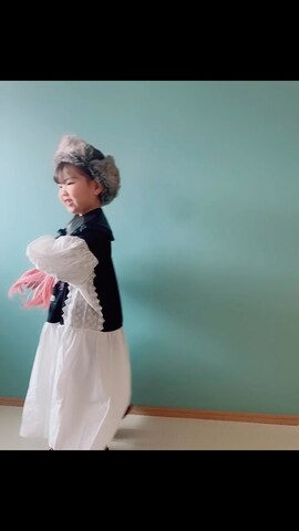 「アイテム（付け襟）」を使った、Hanさん（キッズ・110cm）の冬コーディネート