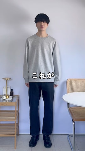 「アイテム（トップス）」を使った、るいさん（メンズ・179cm）の春コーディネート