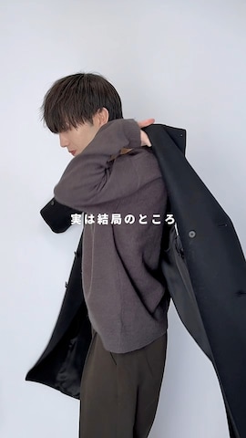「Adoon plain（アドーンプレーン）のアイテム（トップス）」を使った、るいさん（メンズ・179cm）の冬コーディネート