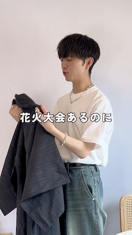 「アイテム（キーケース/キーアクセサリー）」を使った、るいさん（メンズ・179cm）の夏コーディネート