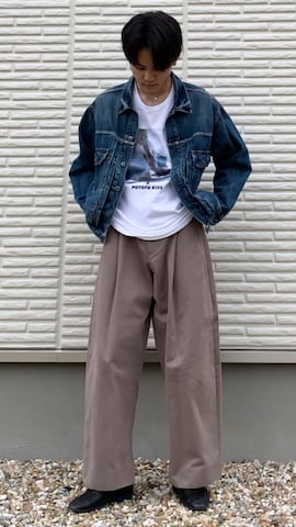 Levi'sのデニムジャケットを使ったぐりさんのファッション動画