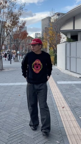 「アイテム（ダウンベスト）」を使った、Shimoさん（メンズ・169cm）の春コーディネート