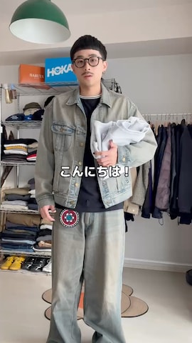 BEAMSのパーカーを使ったるじさんのファッション動画