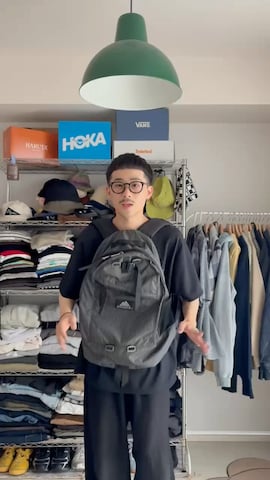 「アイテム（バックパック/リュック）」を使った、るじさん（メンズ・170cm・20代）の秋コーディネート