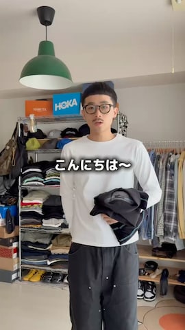 「アイテム（ポロシャツ）」を使った、るじさん（メンズ・170cm・20代）の秋コーディネート