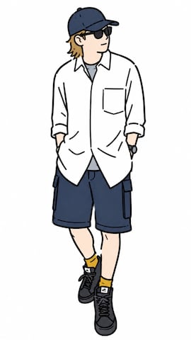 NIKE SBのアイテムを使ったsunrisesea⭐︎文左衛門さんのファッション動画
