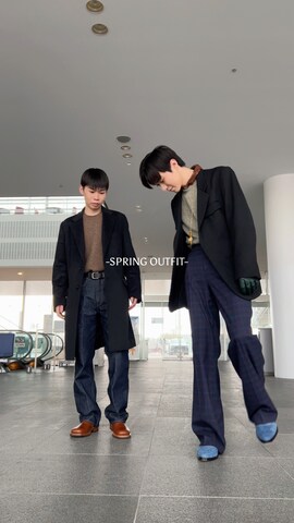 「アイテム（手袋）」を使った、Kazuhiro Hamadaさん（メンズ・175cm）の春コーディネート