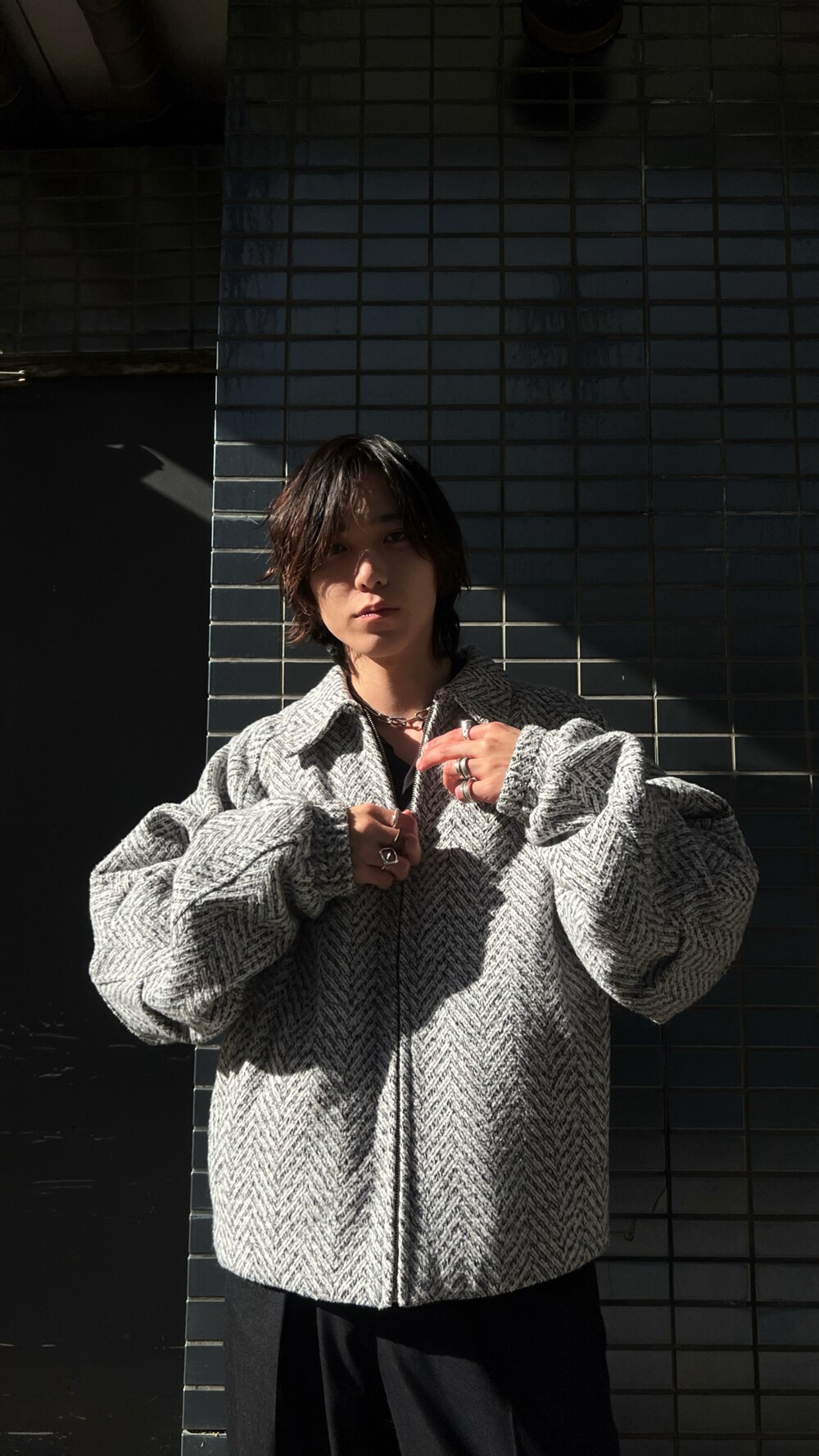 BLAYMORE】Herringbone Zip Up Blouson / ヘリンボーン ジップアップを