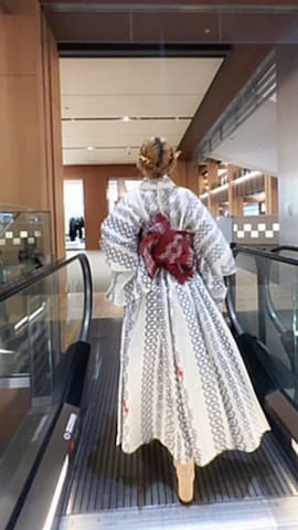 「アイテム（浴衣）」を使った、高橋愛さん（レディース・154cm）の夏コーディネート