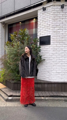 口紅/リップティント/グロスを使った清水こづえさんのファッション動画