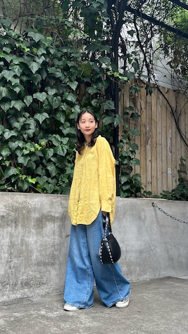 6(ROKU)＞SATIN SIBORI SHIRT/シャツを使った人気ファッション