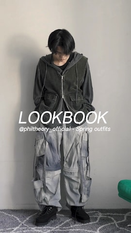 CASPER JOHNのスラックスを使ったくま🧸さんのファッション動画