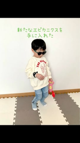 「アイテム（腕時計）」を使った、Genさん（キッズ・90cm）の春コーディネート