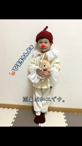 「アイテム（付け襟）」を使った、Genさん（キッズ・100cm）の秋コーディネート