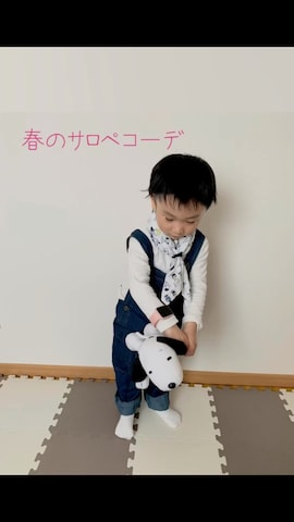 「アイテム（腕時計）」を使った、Genさん（キッズ・90cm）の春コーディネート