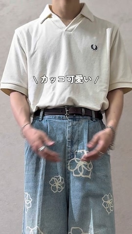 「アイテム（ポロシャツ、ホワイト系）」を使った、Takiさん（メンズ・169cm）の夏コーディネート