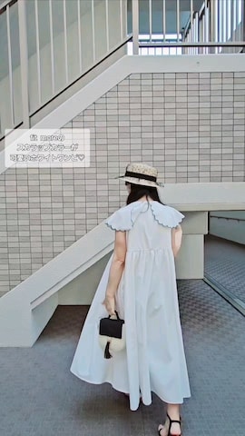 「MERLOT（メルロー）のアイテム（帽子）」を使った、こうめさん（レディース・155cm）の夏コーディネート