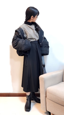 ダウンジャケット/コートを使った文さんのファッション動画