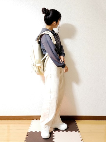 「アイテム（MA-1）」を使った、文さん（レディース・153cm）の春コーディネート