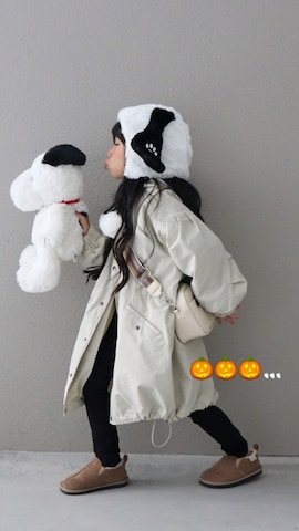 「アイテム（モッズコート）」を使った、cononᐝさん（キッズ・110cm）の秋コーディネート