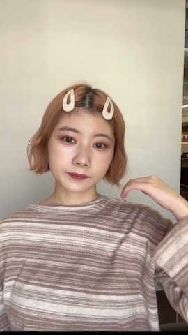 「アイテム（ヘアピン、ベージュ系）」を使った、きょうかさん（レディース・153cm）の春コーディネート