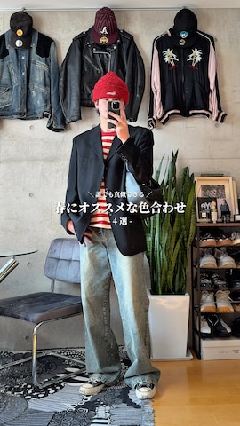 「アイテム（デニムジャケット）」を使った、Takeru.さん（メンズ・180cm）の春コーディネート