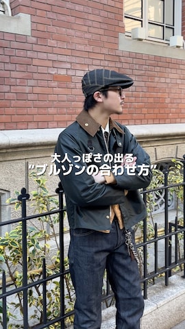 「アイテム（ハンチング/ベレー帽）」を使った、Takeru.さん（メンズ・179cm）の秋コーディネート